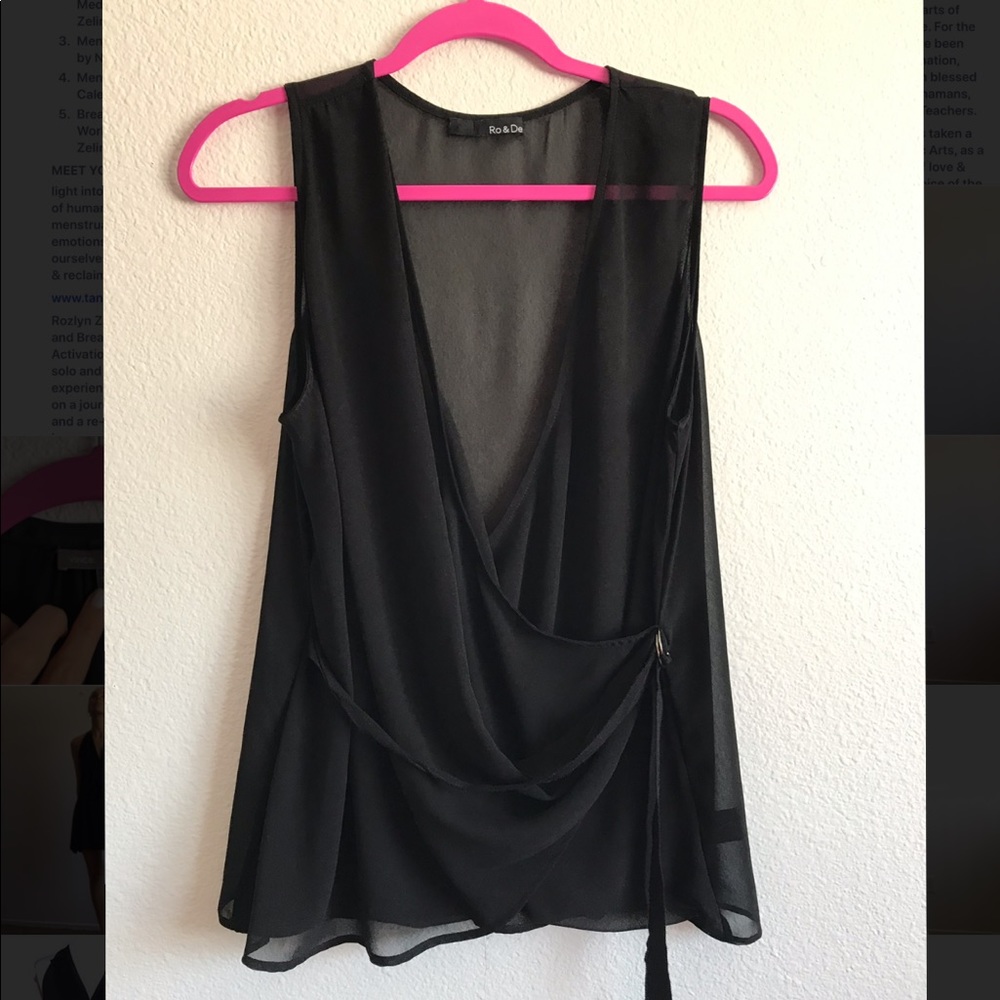 Silk wrap top